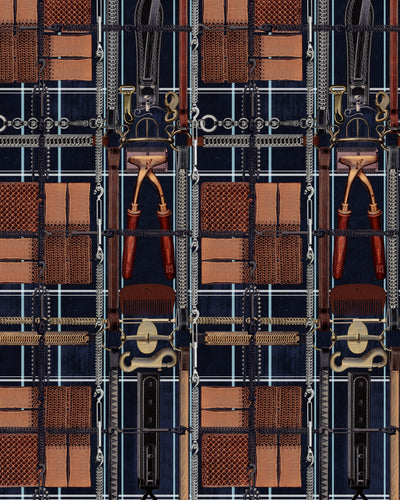 product image of sample harnessmakers atelier dark wallpaper from the derby collection by mind the gap 1 542