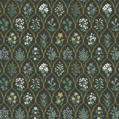 product image of Hawthorne Wallpaper in Black and Cream from the Rifle Paper Co. Collection by York Wallcoverings 515