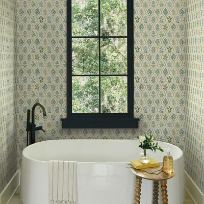 product image for Hawthorne Wallpaper in Blue-Green from the Rifle Paper Co. Collection by York Wallcoverings 98