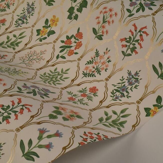 media image for Hawthorne Wallpaper in Cream from the Rifle Paper Co. Collection by York Wallcoverings 28