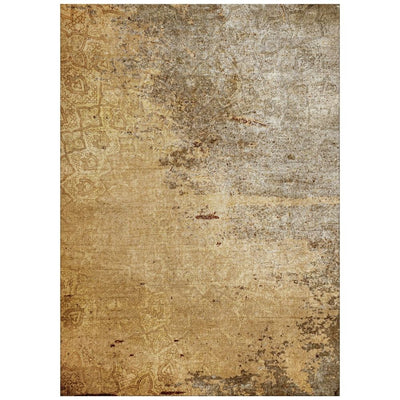 product image for Hazaran Gold Rectangle Contemporary Area Rug 81