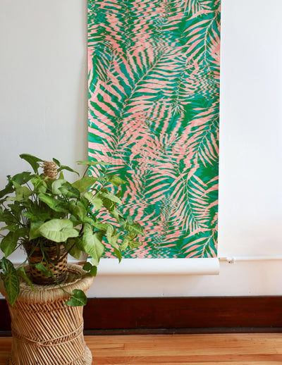 product image for Hazy Palm Wallpaper in Reef 65