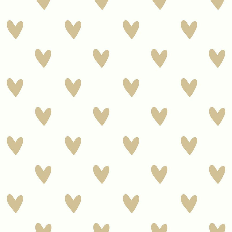 media image for sample heart spot peel stick wallpaper in gold by roommates for york wallcoverings 1 210