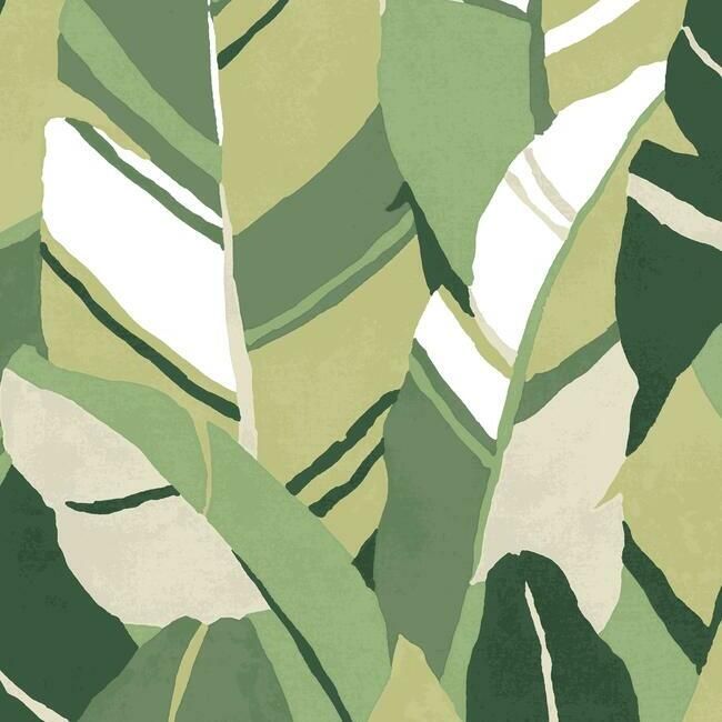 media image for Hearts Of Palm Peel & Stick Wallpaper in Green by RoomMates for York Wallcoverings 290
