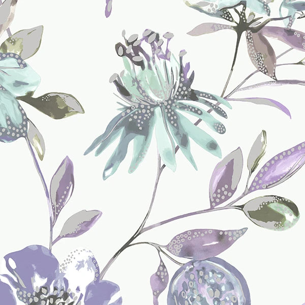 media image for Heather Bright Blossoms Wallpaper by Walls Republic 242