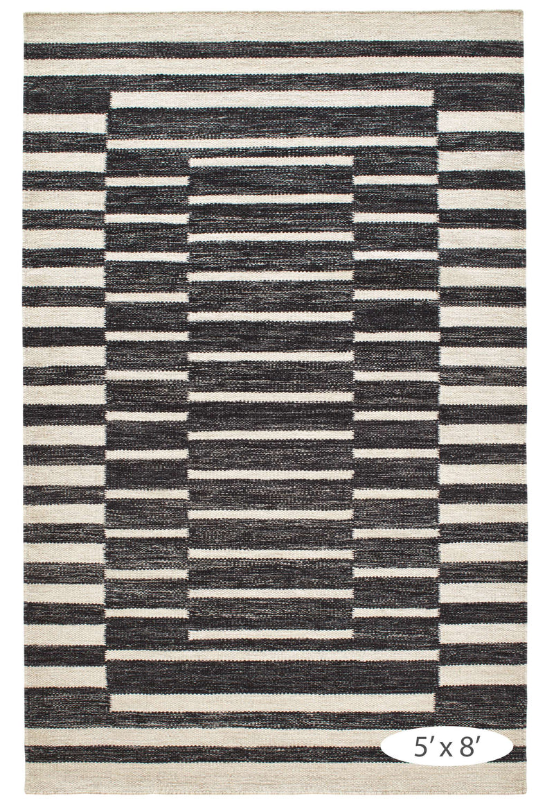 media image for heights charcoal woven wool rug by dash albert da1903 912 4 296