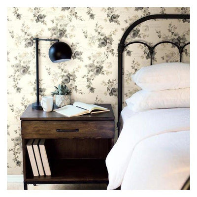 product image for Heirloom Rose Peel & Stick Wallpaper in Grey and Neutrals by Joanna Gaines for York Wallcoverings 76