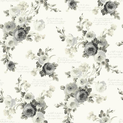 product image for Heirloom Rose Wallpaper in Grey and Neutrals from the Magnolia Home Collection by Joanna Gaines 85
