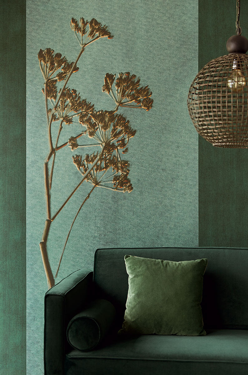 media image for Heracleum Green Wall Mural from the Lino Collection by Brewster Home Fashions 254
