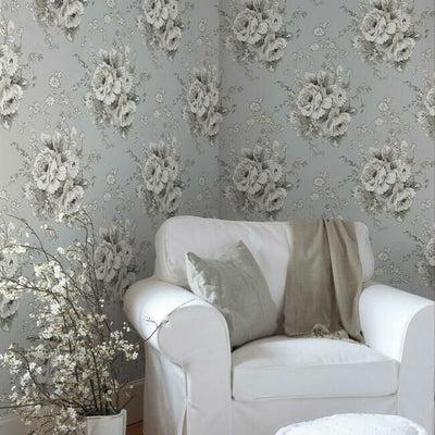 product image for Heritage Rose Wallpaper in Taupe from the Simply Farmhouse Collection by York Wallcoverings 14
