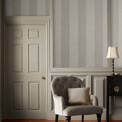 product image for Heritage Stripe Wallpaper in Taupe from the Exclusives Collection by Graham & Brown 12
