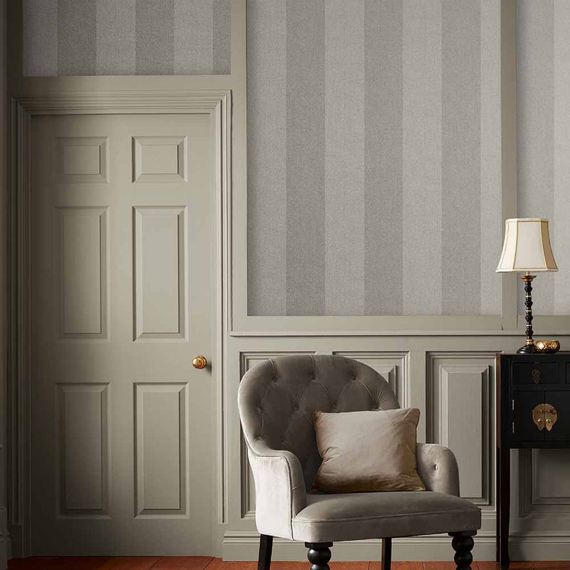media image for Heritage Stripe Wallpaper in Taupe from the Exclusives Collection by Graham & Brown 269