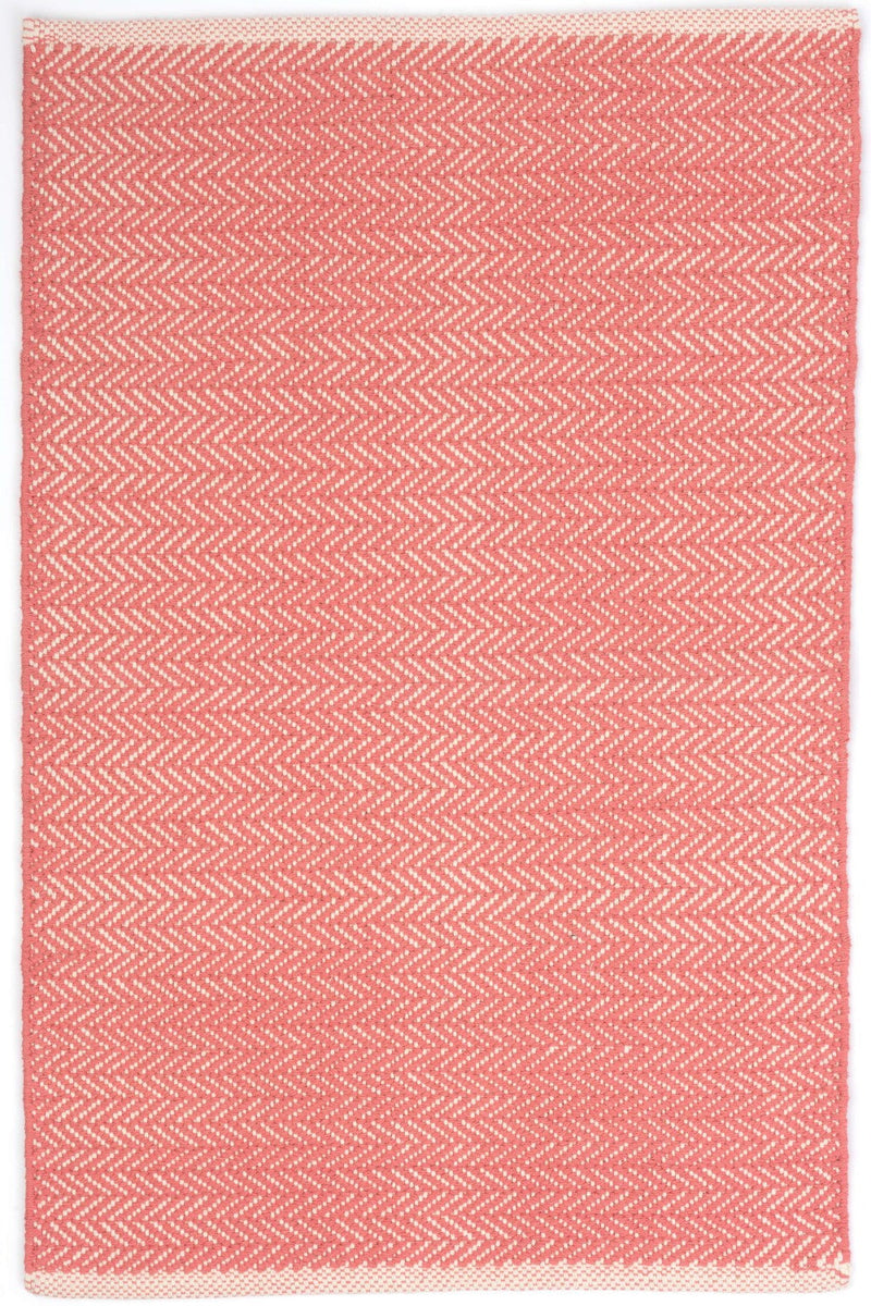 media image for herringbone coral woven cotton rug by annie selke rda420 2512 1 246
