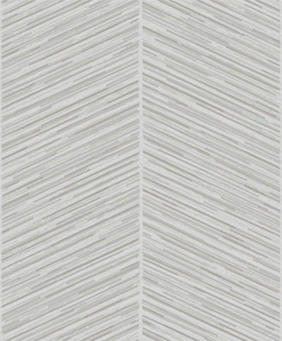 product image of Herringbone Stripe Wallpaper in Silver and Grey from the Casa Blanca II Collection by Seabrook Wallcoverings 563