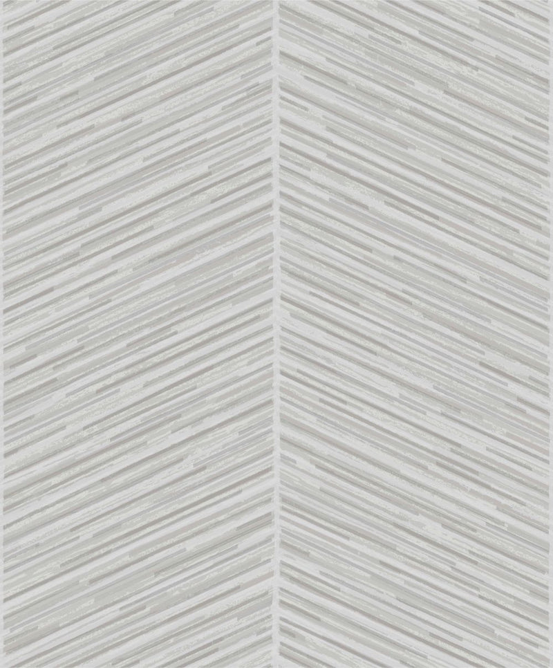 media image for sample herringbone stripe wallpaper in silver and grey from the casa blanca ii collection by seabrook wallcoverings 1 25