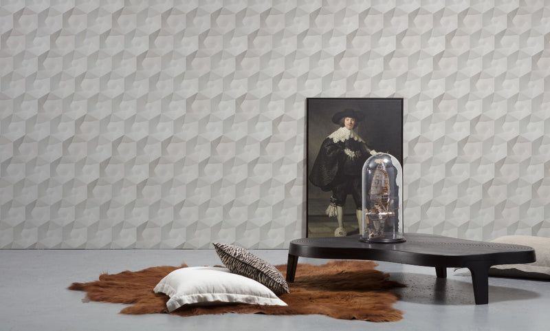 media image for Hexa Ceramics Wallpaper by Studio Roderick Vos for NLXL Monochrome Collection 243