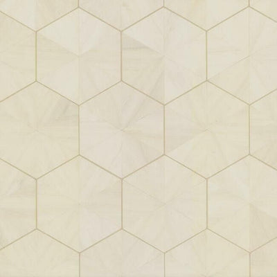 product image for Hexagram Wood Veneer Wallpaper in Off-White from the Traveler Collection by Ronald Redding 40