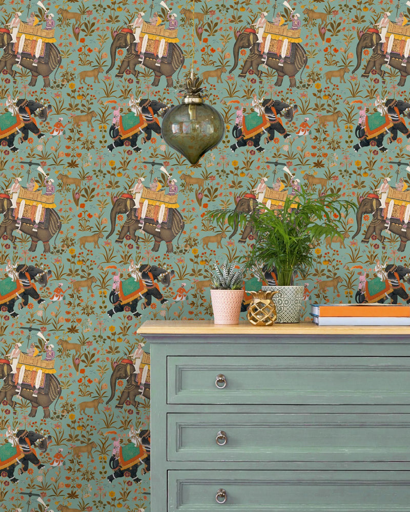 media image for Hindustan Aquamarine Wallpaper from Collection II by Mind the Gap 241