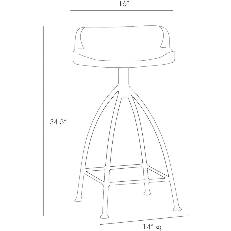 media image for hinkley bar stool by arteriors arte 2747 2 284