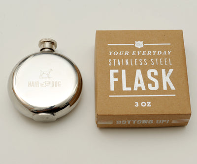 product image for stainless steal hip flask hair of the dog 3 43