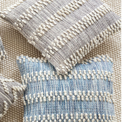 product image for hobnail stripe blue indoor outdoor pillow by annie selke fr299 pil22kit 3 71