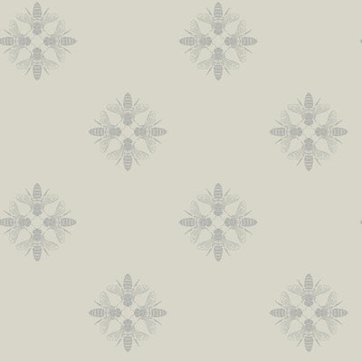 product image for Honey Bee Peel & Stick Wallpaper in Linen and Silver by RoomMates for York Wallcoverings 84