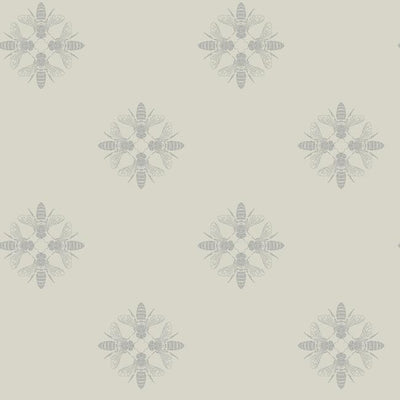 product image for Honey Bee Peel & Stick Wallpaper in Linen and Silver by RoomMates for York Wallcoverings 54
