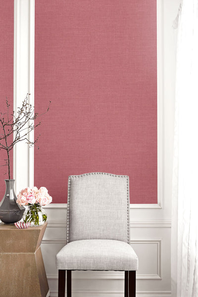 product image for Hopsack Embossed Vinyl Wallpaper in Mulberry from the Living With Art Collection by Seabrook Wallcoverings 6