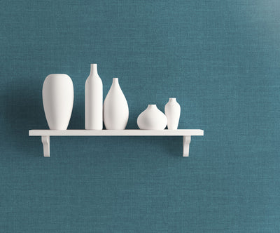 product image for Hopsack Embossed Vinyl Wallpaper in Victorian Teal from the Living With Art Collection by Seabrook Wallcoverings 80