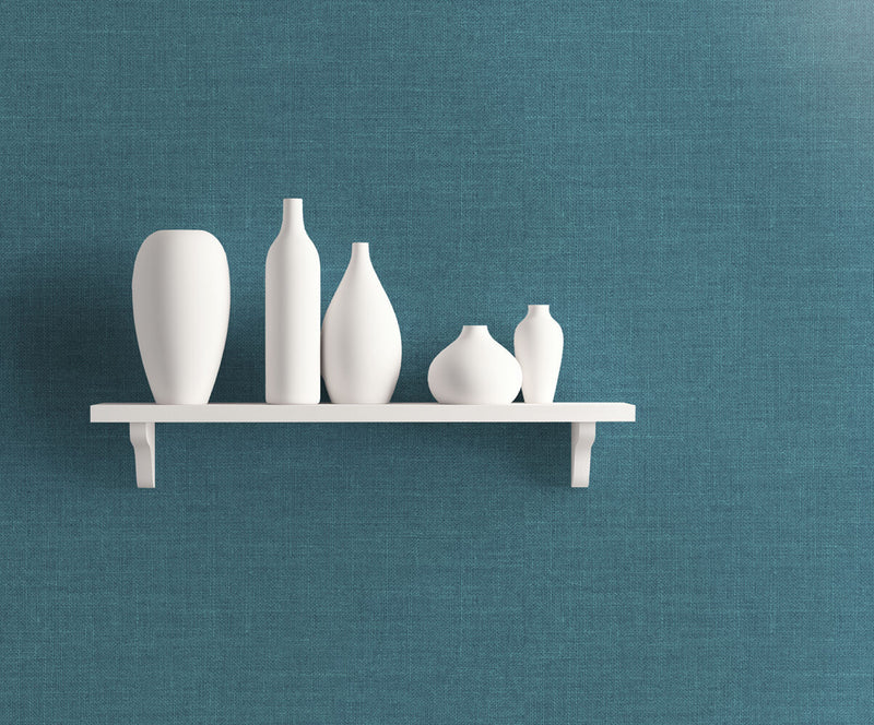 media image for Hopsack Embossed Vinyl Wallpaper in Victorian Teal from the Living With Art Collection by Seabrook Wallcoverings 276