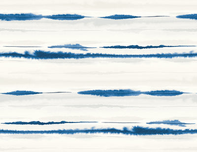 product image for Horizon Stripe Peel-and-Stick Wallpaper in Blue Oasis from the Luxe Haven Collection by Lillian August 72