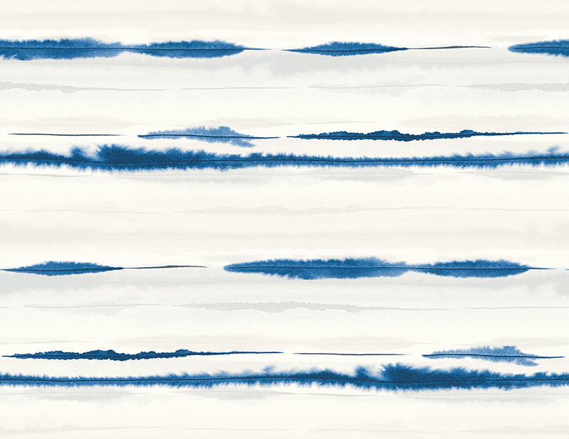 media image for Horizon Stripe Peel-and-Stick Wallpaper in Blue Oasis from the Luxe Haven Collection by Lillian August 290