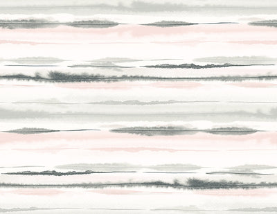 product image for Horizon Stripe Peel-and-Stick Wallpaper in Pink Sunset from the Luxe Haven Collection by Lillian August 8