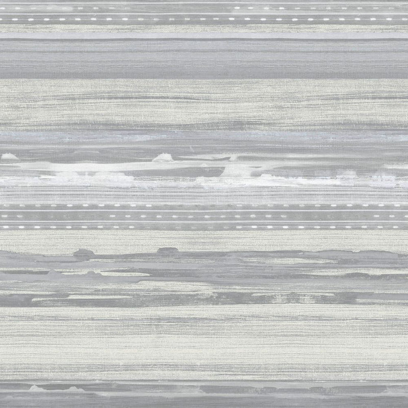 media image for Horizon Brushed Stripe Wallpaper in Cinder Grey and Ivory from the Boho Rhapsody Collection by Seabrook Wallcoverings 250
