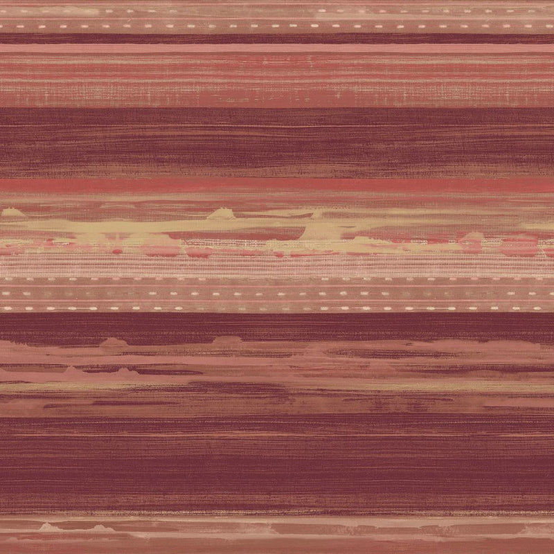 media image for Horizon Brushed Stripe Wallpaper in Maroon, Taupe, and Blonde from the Boho Rhapsody Collection by Seabrook Wallcoverings 256