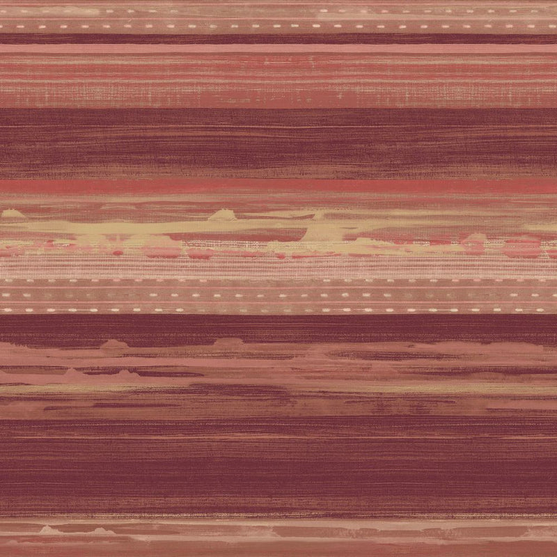 media image for Horizon Brushed Stripe Wallpaper in Maroon, Taupe, and Blonde from the Boho Rhapsody Collection by Seabrook Wallcoverings 217