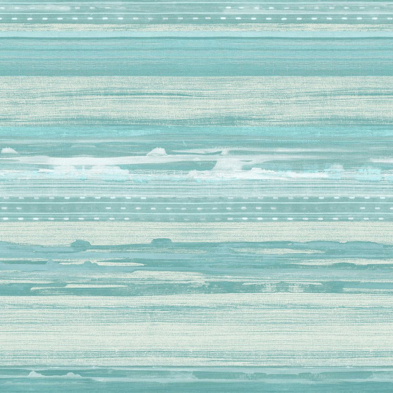 media image for Horizon Brushed Stripe Wallpaper in Teal, Seafoam, and Ivory from the Boho Rhapsody Collection by Seabrook Wallcoverings 22