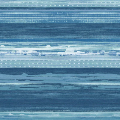product image of Horizon Brushed Stripe Wallpaper in Washed Denim and Sky Blue from the Boho Rhapsody Collection by Seabrook Wallcoverings 516