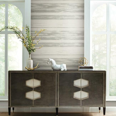 product image for Horizontal Dry Brush Wallpaper in White and Grey from the Ronald Redding 24 Karat Collection by York Wallcoverings 55
