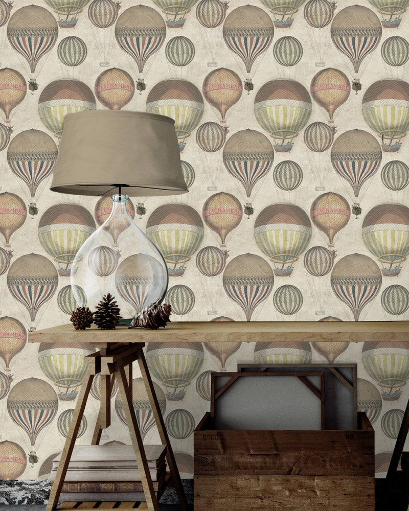 media image for Hot Air Wallpaper in Taupe and Multi from the Eclectic Collection by Mind the Gap 240