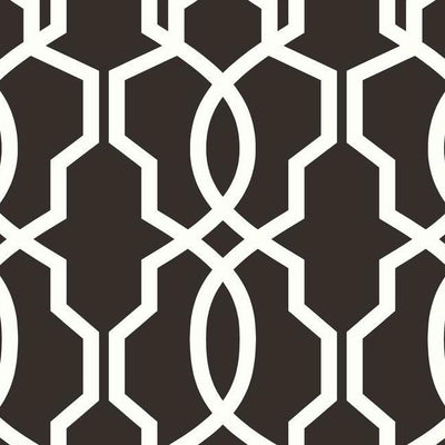product image of Hourglass Trellis Wallpaper in White and Black from the Geometric Resource Collection by York Wallcoverings 583