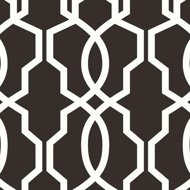 media image for Hourglass Trellis Wallpaper in White and Black from the Geometric Resource Collection by York Wallcoverings 279