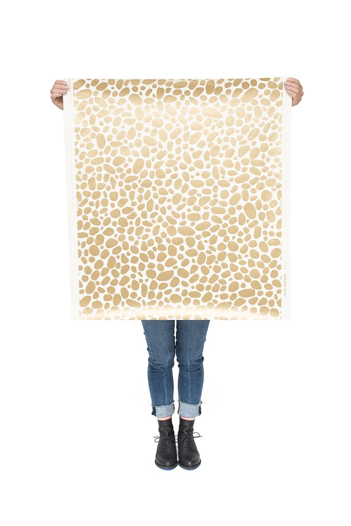 media image for Hoya Wallpaper in Gold on Cream design by Thatcher Studio 228