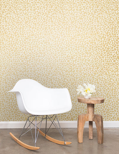 product image for Hoya Wallpaper in Gold on Cream design by Thatcher Studio 63