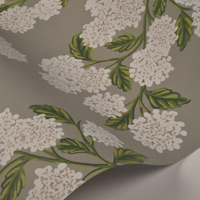 media image for Hydrangea Wallpaper in Grey from the Rifle Paper Co. Collection by York Wallcoverings 283
