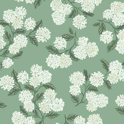product image of sample hydrangea wallpaper in jade from the rifle paper co collection by york wallcoverings 1 547