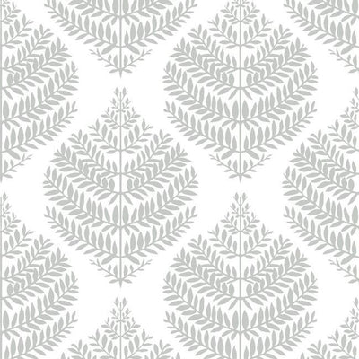 product image of sample hygge fern damask peel stick wallpaper in grey by roommates for york wallcoverings 1 593