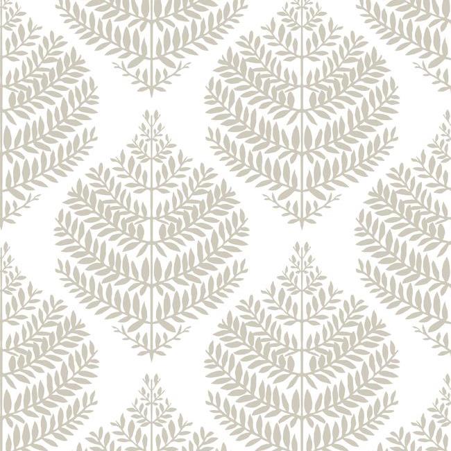 media image for sample hygge fern damask peel stick wallpaper in taupe by roommates for york wallcoverings 1 254