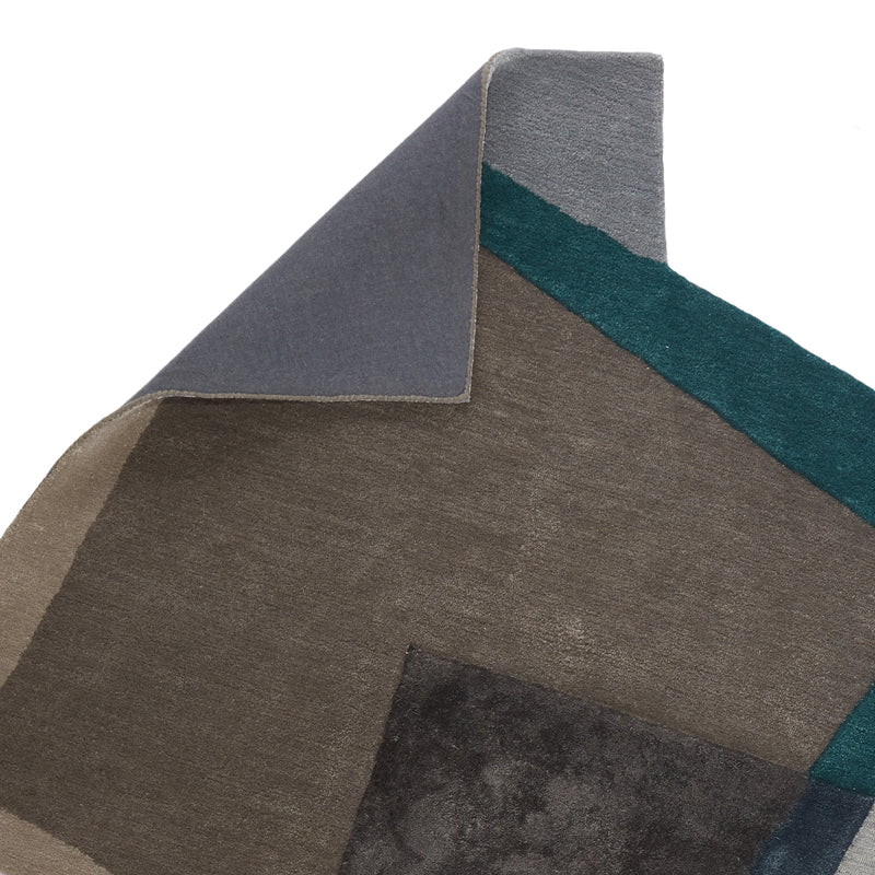 media image for Fayruz Handmade Geometric Grey & Teal Rug by Jaipur Living 254