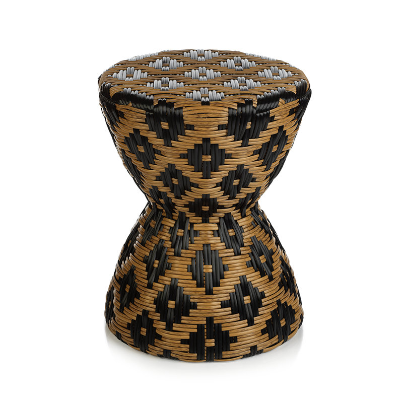 media image for pemba synthetic weave and rattan stool by zodax id 371 1 213
